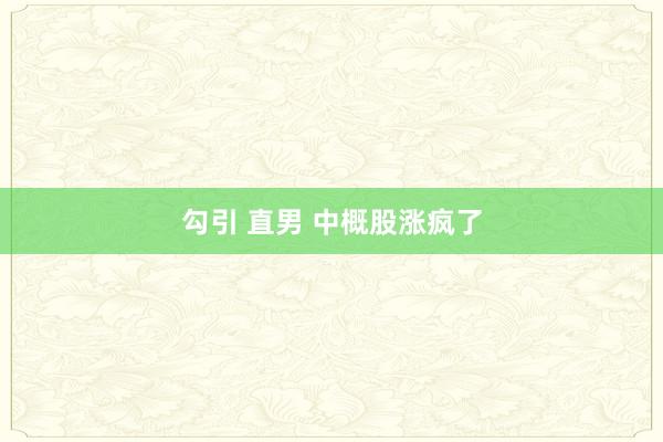 勾引 直男 中概股涨疯了