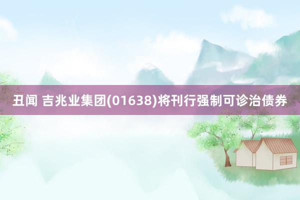 丑闻 吉兆业集团(01638)将刊行强制可诊治债券
