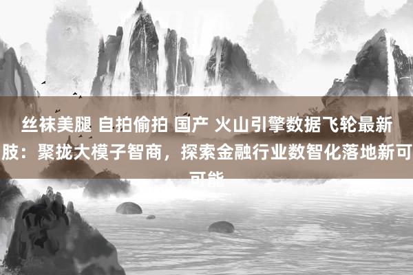 丝袜美腿 自拍偷拍 国产 火山引擎数据飞轮最新四肢：聚拢大模子智商，探索金融行业数智化落地新可能