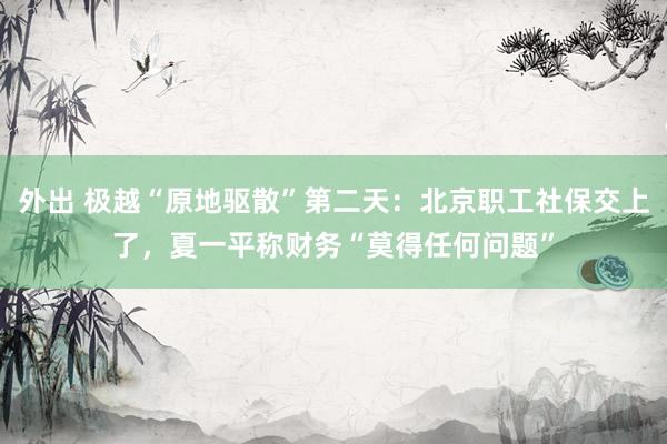 外出 极越“原地驱散”第二天：北京职工社保交上了，夏一平称财务“莫得任何问题”