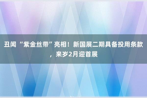 丑闻 “紫金丝带”亮相！新国展二期具备投用条款，来岁2月迎首展