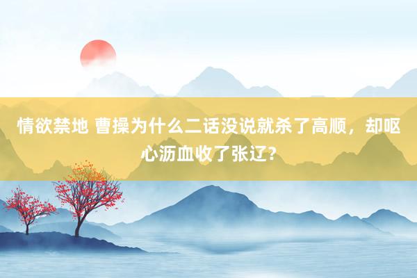 情欲禁地 曹操为什么二话没说就杀了高顺，却呕心沥血收了张辽？