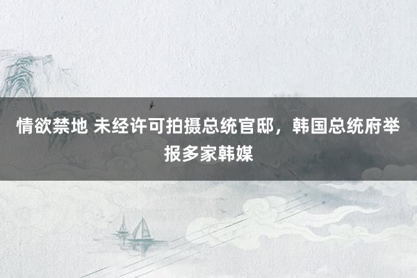 情欲禁地 未经许可拍摄总统官邸，韩国总统府举报多家韩媒