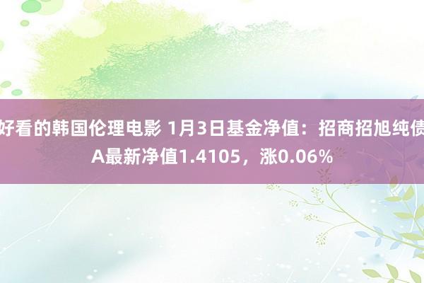 好看的韩国伦理电影 1月3日基金净值：招商招旭纯债A最新净值1.4105，涨0.06%
