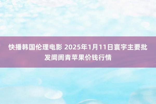 快播韩国伦理电影 2025年1月11日寰宇主要批发阛阓青苹果价钱行情