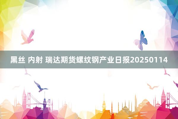 黑丝 内射 瑞达期货螺纹钢产业日报20250114