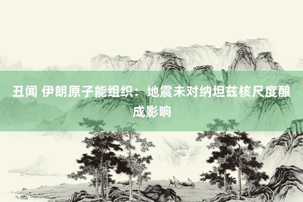 丑闻 伊朗原子能组织：地震未对纳坦兹核尺度酿成影响