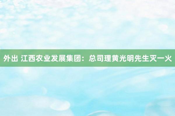 外出 江西农业发展集团：总司理黄光明先生灭一火