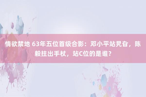 情欲禁地 63年五位首级合影：邓小平站旯旮，陈毅拄出手杖，站C位的是谁？