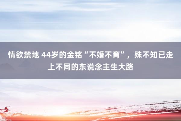 情欲禁地 44岁的金铭“不婚不育”，殊不知已走上不同的东说念主生大路