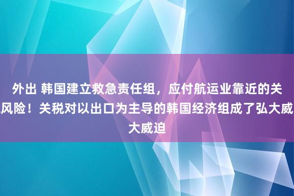 外出 韩国建立救急责任组，应付航运业靠近的关税风险！关税对以出口为主导的韩国经济组成了弘大威迫